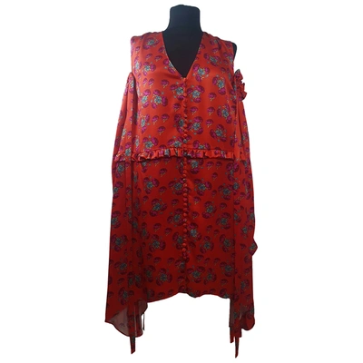 Pre-owned Magda Butrym Silk Mid-length Dress In Multicolour