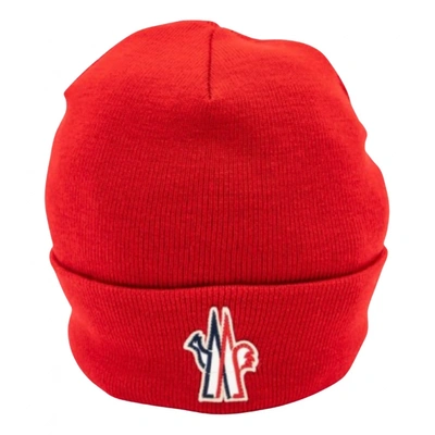 Pre-owned Moncler Wool Cap In Red