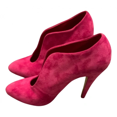 Pre-owned Casadei Ankle Boots In Pink