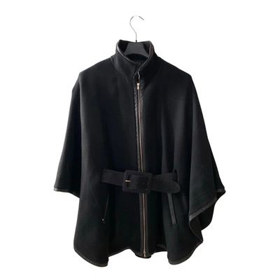 Pre-owned Flavio Castellani Wool Coat In Black
