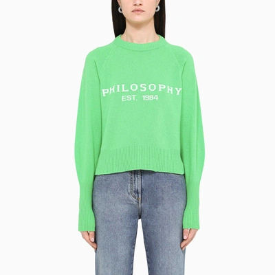 Philosophy Logo-print Green Knitwear