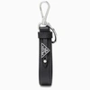 Prada Men Portachiavi In Pelle Saffiano In Black