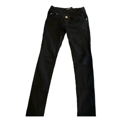 Pre-owned Elisabetta Franchi Straight Jeans In Black