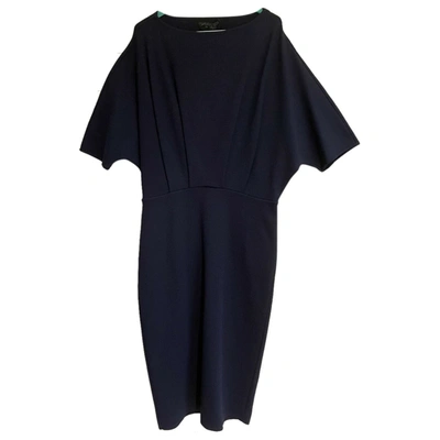 Pre-owned Giambattista Valli Wool Mid-length Dress In Blue