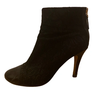 Pre-owned Lucy Choi Leather Ankle Boots In Black