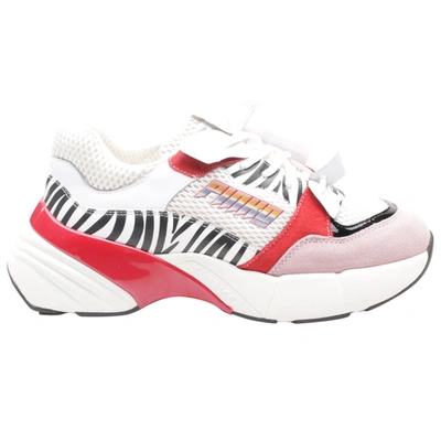 Pre-owned Pinko Leather Trainers In Multicolour