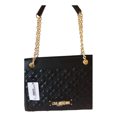 Pre-owned Moschino Love Tote In Black