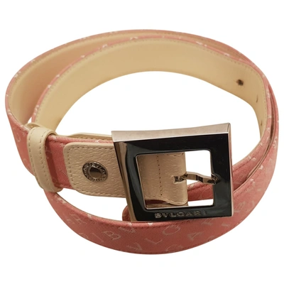 Pre-owned Bvlgari Cloth Belt In Pink