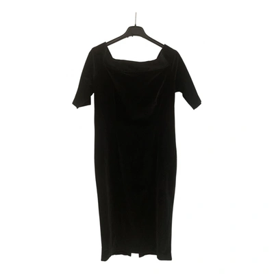 Pre-owned Gio' Guerreri Velvet Dress In Black