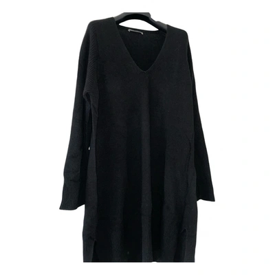 Pre-owned Stefanel Wool Maxi Dress In Black