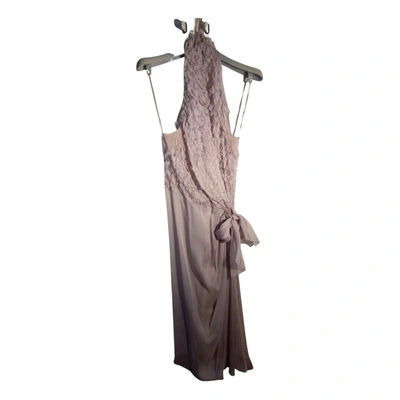 Pre-owned Alberta Ferretti Silk Dress In Purple