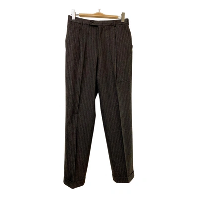 Pre-owned Lanvin Trousers In Brown