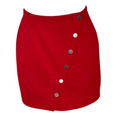 Pre-owned Maje Mini Skirt In Red