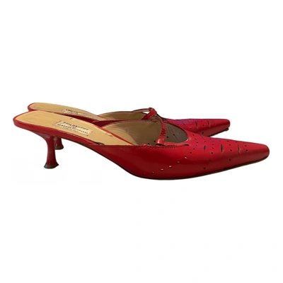 Pre-owned Alberta Ferretti Leather Heels In Red