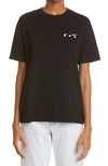 OFF-WHITE SWIMMING MAN LOGO COTTON T-SHIRT