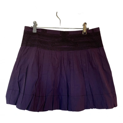 Pre-owned Comptoir Des Cotonniers Mid-length Skirt In Purple