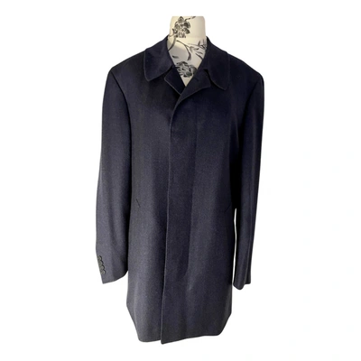 Pre-owned Canali Wool Coat In Blue