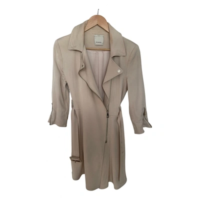 Pre-owned Pinko Trench Coat In Beige