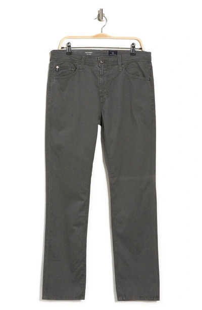 Ag Everett Slim Straight Jeans In Micro Geo Carbon