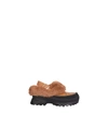 Stella Mccartney Trace Faux-fur Slingback Clogs In Tan
