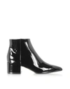 SERGIO ROSSI SOFT PATENT LEATHER BLACK BOOTS