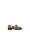N°21 Moccasins With Oversized Chain In Animal Print