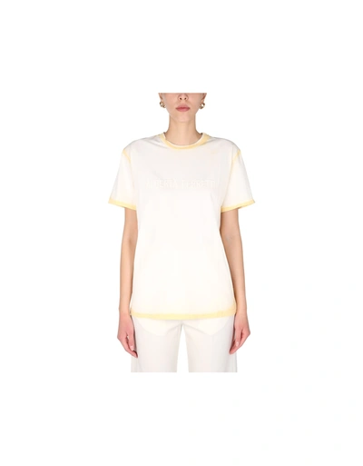 Alberta Ferretti Crew Neck T-shirt In Yellow