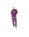 Palm Angels Mens Purple White Bandana-print Relaxed-fit Tapered Shell Trousers M In Purple