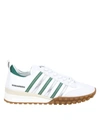 Dsquared2 Legend Sneakers In Leather And Suede - Atterley In White Green