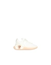 Balmain B-runner Leather-trimmed Mesh Sneakers In White