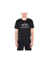ALPHA INDUSTRIES T-SHIRT WITH EMBROIDERED LOGO