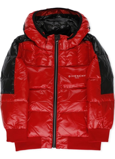 Givenchy Kids' Quilted Down Jacket In Bright Red