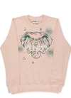 Kenzo Elephant Print Sweatshirt In Pink
