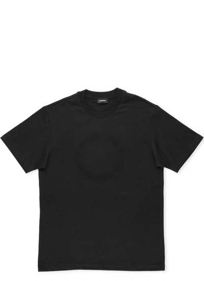 Diesel Kids' Logo T-shirt In Black