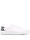 Gcds Bucket Logo-print Leather Sneakers In White