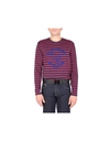 Alexander Mcqueen Striped Long Sleeve T-shirt In Blue