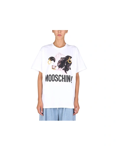 Moschino Oversize Fit T-shirt In White