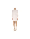 Woolrich Striped Flax Shirt Dress In Beige