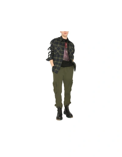 Off-white Cargo Pants In Green