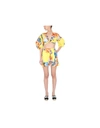 Msgm Printed Shorts In Yellow