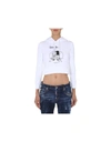 Dsquared2 Dsquared Women Cropped Sweatshirt In White