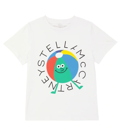 Stella Mccartney Kids' Logo-print Short-sleeved T-shirt In Weiss