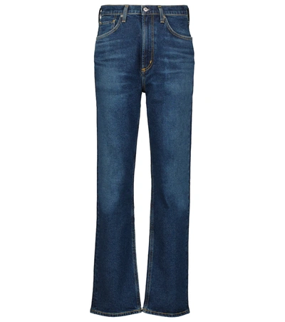 Citizens Of Humanity Daphne High Rise Stovepipe Straight-leg Jeans In Dark Wash