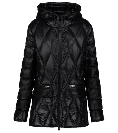 Moncler Serignan Belted Hooded Quilted Shell Down Jacket In Black