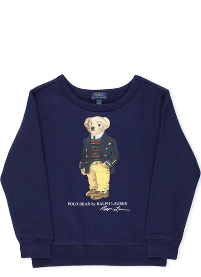Ralph Lauren Kids' Polo Bear Sweatshirt In Cruise Navy