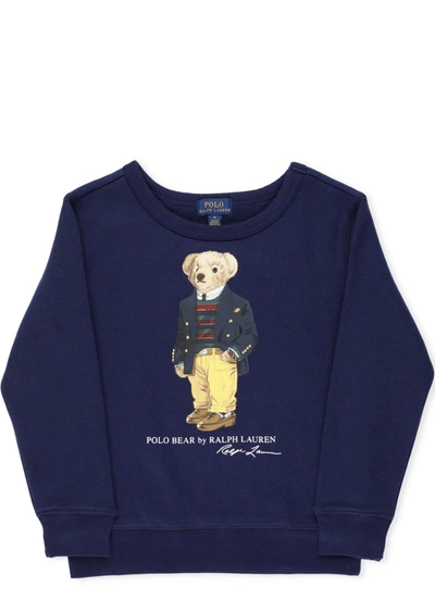 Polo Ralph Lauren Kids' Polo Bear Sweatshirt In Cruise Navy
