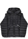 Diesel Teen Jdwain Hooded Puffer Jacket In Black