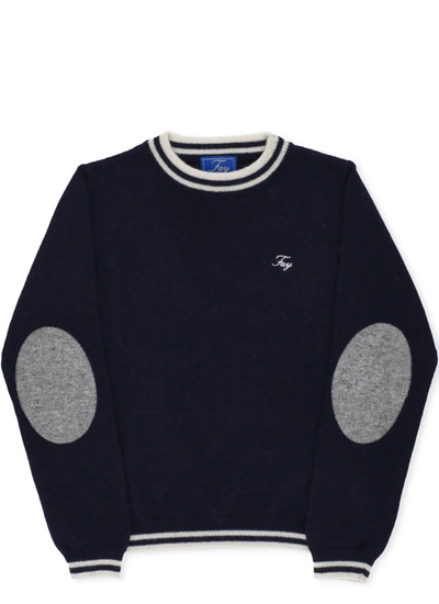 Fay Kids' Wool Blend Sweater In Blue