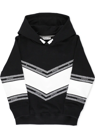 Givenchy Kids' Cotton Blend Sweatshirt With Logo In Black