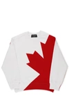 Dsquared2 Teen Graphic-print Cotton Sweatshirt In White